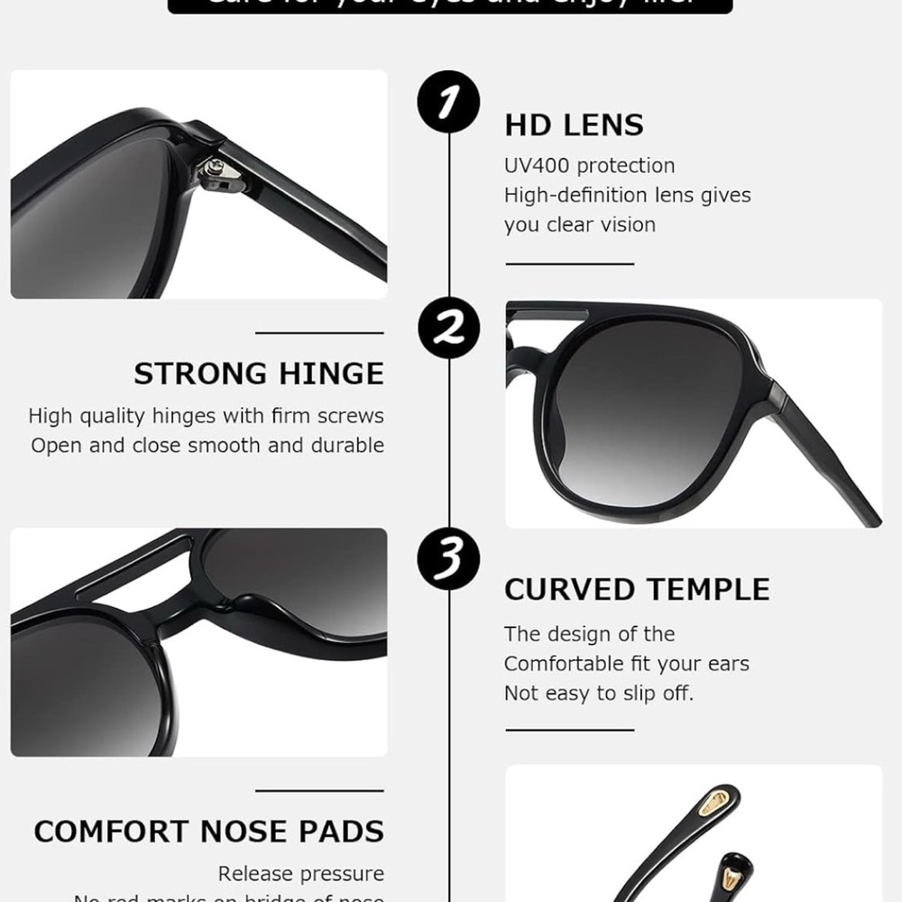 3 PAIR Retro  Aviator Sunglasses  for Men *NEW*
 70s Stylish Vintage NEW - Picture 6 of 6